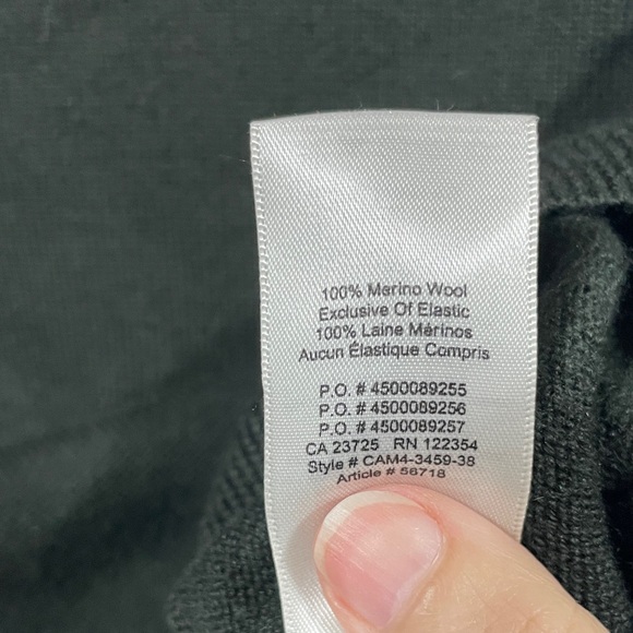 Wilfred 100% merino wool Elegant Dark Green Long Sleeve Top - Picture 4 of 4